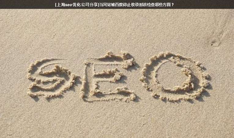 [上海seo優(yōu)化公司分享]當(dāng)網(wǎng)站被百度停止收錄時(shí)該檢查哪些方面？